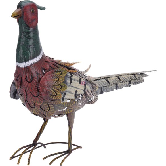 Prémium Kerti figura fácán fém 58 cm
