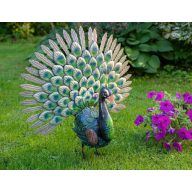 Prémium Kerti figura Páva fém 65 cm