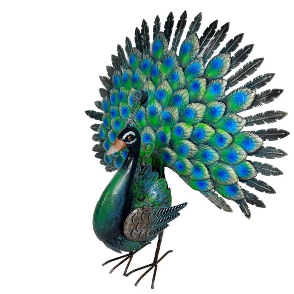Prémium Kerti figura Páva fém 65 cm