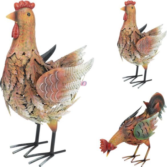 Nagyméretű Kerti figura tyúk / kakas  madár 34 cm
