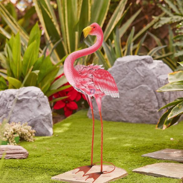 XL Kerti figura flamingó fém 65 cm 2 féle választható kivitel