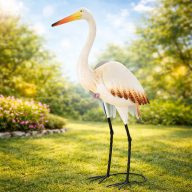 Nagyméretű Kerti figura daru madár 87cm