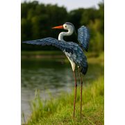 Nagyméretű Kerti figura kék daru madár 86 cm