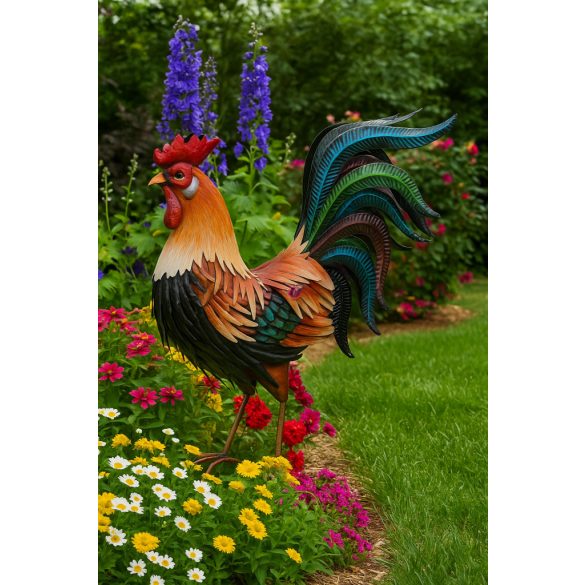Nagyméretű Kerti figura kakas 40 cm
