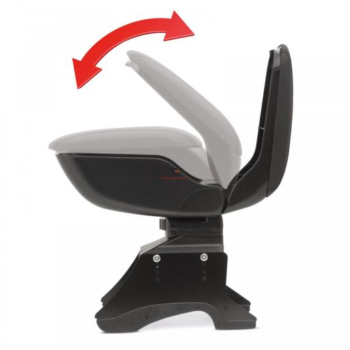 Univerzális autós könyöklő tárolórekesszel - fekete szövet