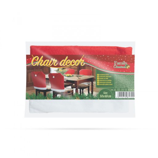 Székdekor mikulássapka 50 x 60 cm