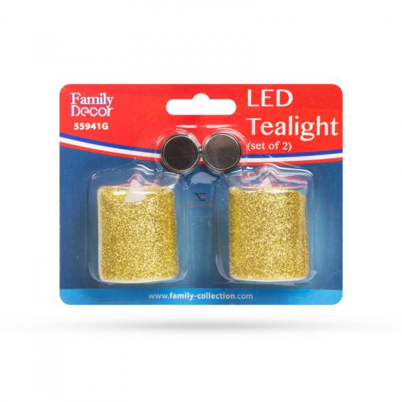 LED gyertya arany színű  2 db / bliszter