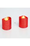 LED gyertya piros színű  2 db / bliszter