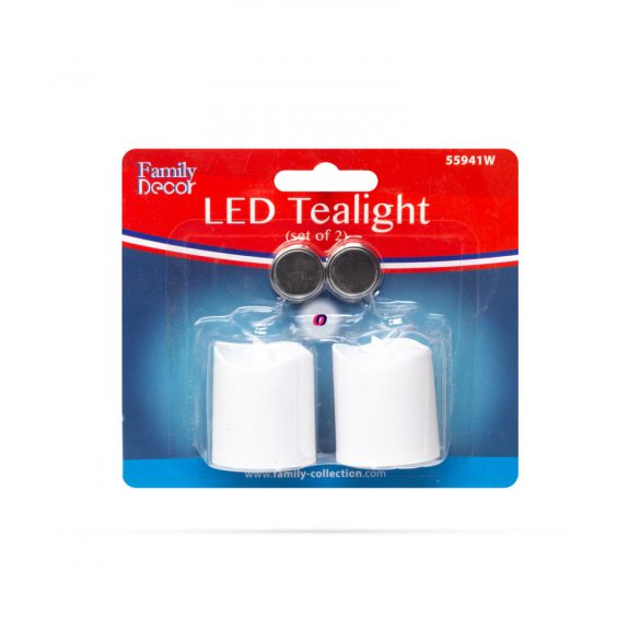 LED gyertya  fehér színű 2 db / bliszter
