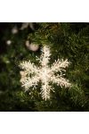 Hópehely karácsonyfadísz - csillogó - 15 cm