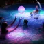 Strandlabda - kék / piros LED-del - 20 cm