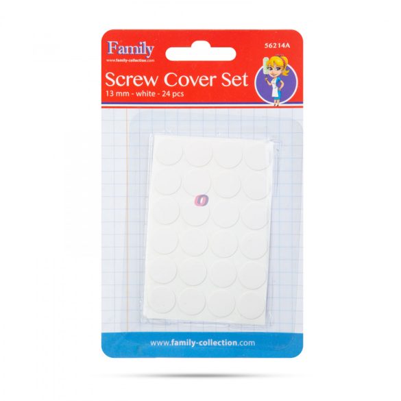 Csavartakaró szett - 13 mm - fehér - 24 db / csomag