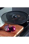 Fröccsenésgátló fedő - 29 cm - fekete