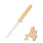 Grill kés - 4 db - fa nyéllel