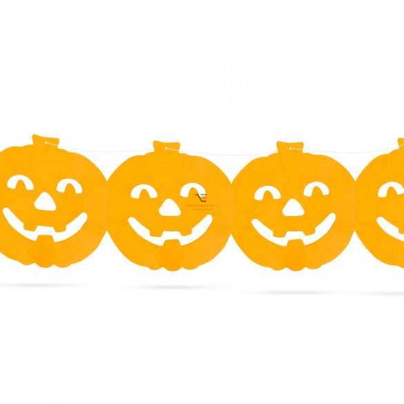 Halloween-i papír girland - tök - 3 m