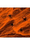 Pókháló és pók narancs halloween kellék