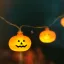 Halloween fényfüzér XL tök elemes 12 LED 2 m 2xAA