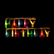   Születésnapi LED-es fényfüzér - "Happy Birthday" - 13 LED - 2 x AA - 2 m - 56529A