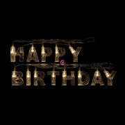   Születésnapi LED-es fényfüzér - "Happy Birthday" - 13 LED - 2 x AA - 2 m - 56529C