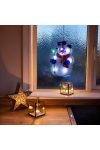 LED-es PVC ablakdekor - hóember - 26 x 17 cm - 3 x AAA