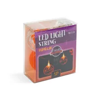   Halloween-i LED-es fényfüzér - tök - 10 LED - 2 x AA - 1,35 m