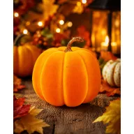 Halloweeni tök dekoráció 16,5 cm, narancssárga