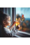 Halloween-i kifesthető ablakdekor - manó - 4 szín - ecsettel