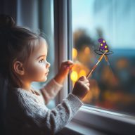   Halloween-i kifesthető ablakdekor - boszorkánykalap - 4 szín - ecsettel