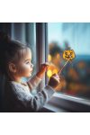 Halloween-i kifesthető ablakdekor - tök - 4 szín - ecsettel