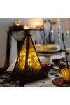 Halloween-i LED lámpás boszorkány forma- melegfehér 17 cm elemes