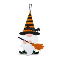   Halloweeni  manó seprűvel- akasztható - habszivacs - 44 x 26 cm