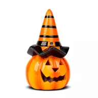 Halloween-i világító tök dekor 11 cm
