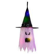   Halloweeni dekor szellem rózsaszín,  LED világítással 75 cm, 10 led