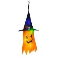   Halloweeni dekor szellem narancssárga,  LED világítással 75 cm, 10 led