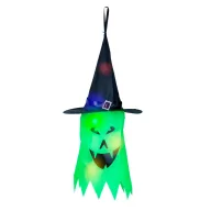   Halloweeni dekor szellem zöld,  LED világítással 75 cm, 10 led