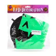   Halloweeni dekor szellem zöld,  LED világítással 75 cm, 10 led