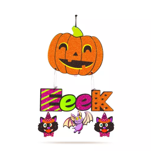 Halloween-i dekoráció - tök  - akasztható - 45 x 23 cm