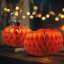 2 db-os méhsejt tök lampion szett - papír - 25/30 cm 