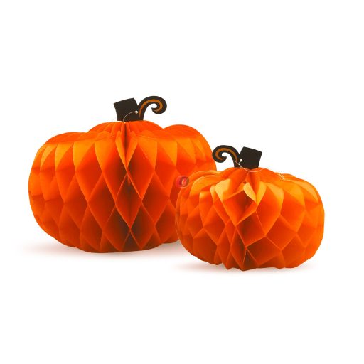 2 db-os méhsejt tök lampion szett - papír - 25/30 cm 