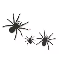   Halloween-i faldekoráció - pók szett - öntapadós - fekete - 30 db / csomag