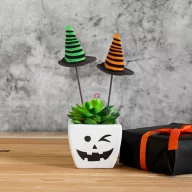   Halloween-i betűzős boszorkánykalap  20 x 7 cm, 3 db / csomag