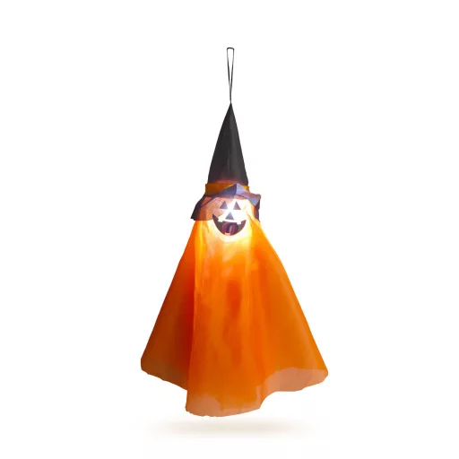 XL Halloweeni dekor lampion tökfej LED világítással 70 cm