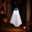 XL Halloweeni dekor lampion szellem, LED világítással 70 cm