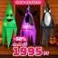  3db XL Halloweeni dekor lampion szellem szett LED világítással 75 cm