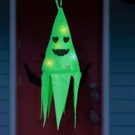    3db XL Halloweeni dekor lampion szellem szett LED világítással 75 cm