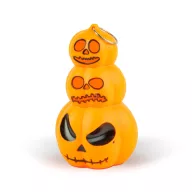   Halloween-i világító dekoráció - tök - melegfehér LED - 12 x 7,5 cm - 3 x LR1130