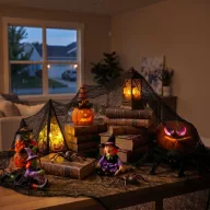 Halloween függöny, fekete, szövet