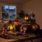 Halloween függöny, fekete, szövet
