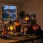 Halloween függöny, fekete, szövet