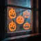 Halloween 3D gél ablakdekoráció, tök, 9 db